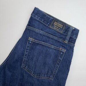 Brooks Brothers Jeans Men's 34x34(33"L) 901 Slim Straight Blue Denim Cotton
